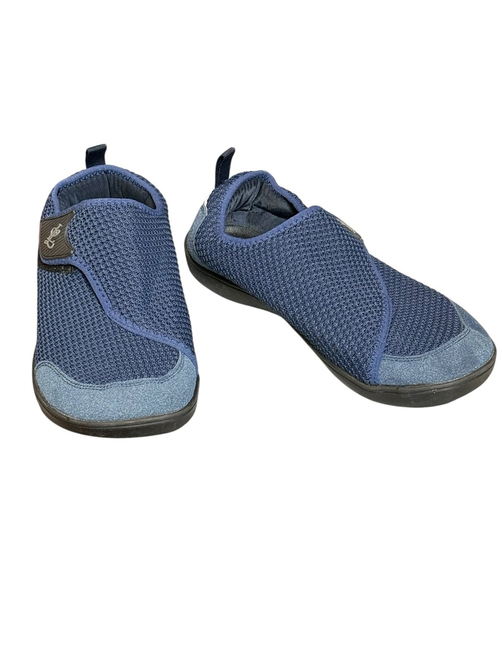 Navy Blue Knit Adjustable Strap Comfort Shoes Size 42/US Size Wm11/Mn9